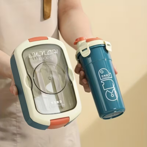 2-Piece Large Capacity Lunch Box & Mug Set