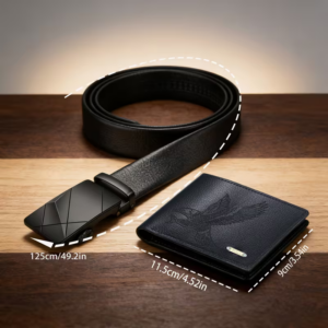 2-Piece Classic Men’s Wallet & Belt Set