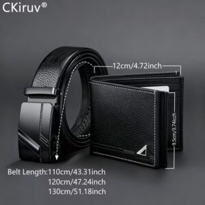 Men’s Buckle Belt & Wallet Set