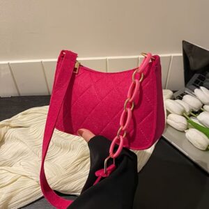 1pc Women’s Multi-Purpose Felt Shoulder Bag