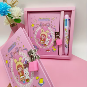 A6 Lockable Notebook Gift Set – With 6-Color Pen